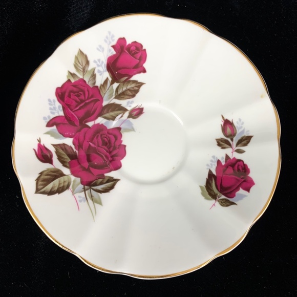 Vtg Royal Adderley Red Rose Cup and Saucer Ridgeway Pottery Excellent Condition - Picture 6 of 10